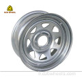 8 parlants Galvanisé Chrome Zinc Steel Trailer Wheel